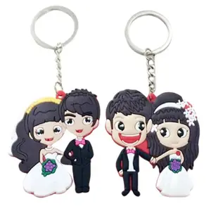 Cute Custom Factory Direct Supply Various Styles Soft PVC Rubber Keychain 3D Rubber Key Ring
