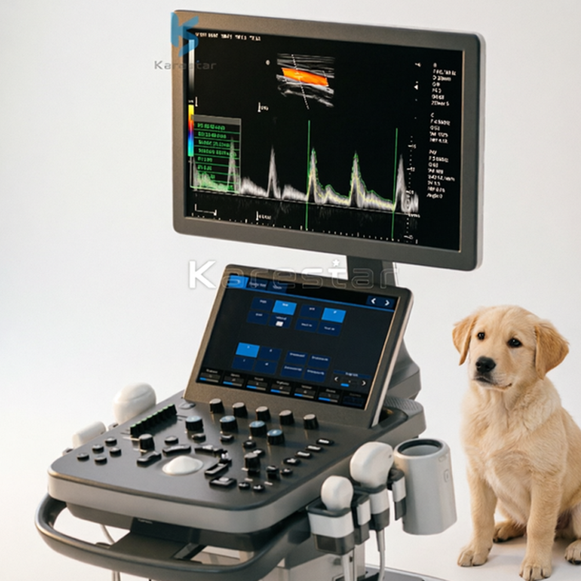VET Color Doppler Ultrasound Machine Hospital Trolley Type 3D 4D 5D AI Color Doppler Ultrasound Scanner
