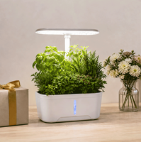 Jardinière hydroponique sans terre à 6 trous pour intérieur, contrôle par application Tuya, lumière de croissance automatique et circulation d'eau pour la plantation sur bureau à domicile