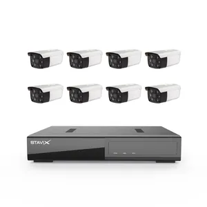 NVR Kit Sistem Kamera Berkabel 8 Ch Sistem Kamera CCTV 8 Saluran Penglihatan Malam H.265