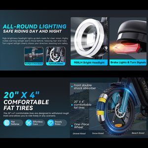 Fabricante Directo de Bicicletas Eléctricas ODM OEM, Motor Trasero de 4000W, 7 Velocidades, Batería de Litio - Product Image 4