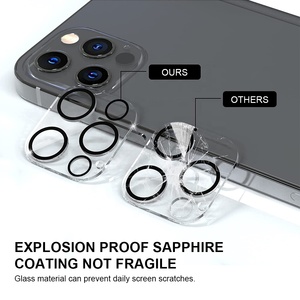 Kameraobjektivschutz 9H Gehärtetes Glas Schutzfolie für iPhone 11 12 13 14 15 Pro Max Kameraobjektiv mit Blitz Nachtaufnahme Kreis - Product Image 5