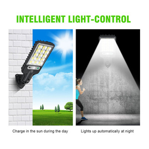 Solar Street <b>Light</b> 35W <b>LED</b> Outdoor Wall <b>Light</b> Remote Control Dimmable Human Body <b>Sensor</b> Courtyard Lighting - Product Image 2