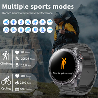 SENBONO MAX88 5ATM Smartwatch mit Kompass, Kabelloser Anruffunktion, GPS, Multi-Sport-Modi, 470mAh Langlebiger Akku, Smartwatch für Herren
