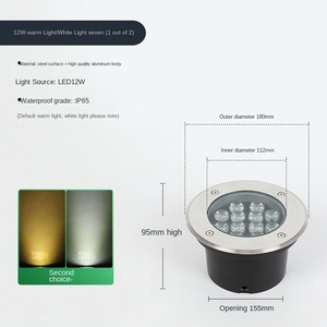 <b>LED</b> Underground <b>Light</b> 5000K Daylight IP65 Flush Mount Stainless Steel <b>Motion</b> <b>Sensor</b> CRI90 Garden Lighting Type III Distribution - Product Image 2