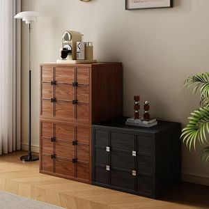 Meuble TV vintage <span class=keywords><strong>Carmen</strong></span> en bois massif pour salon, module de rangement antique, armoire de sol avec portes DIY - Product Image 6