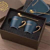 Ensemble personnalisé de luxe léger, boîte-cadeau de noël, boîte d'emballage, tasse, tasse à café, boîtes pour tasses avec mousse