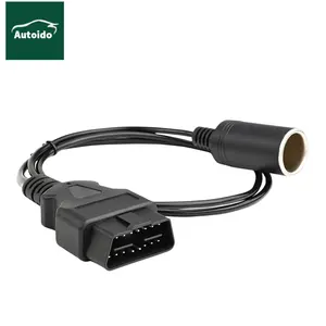 OBD2 Male to Cigarette Lighter Female Connector Vehicle Car Memory Saver Power Supply Cable