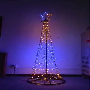 Smart RGB App Remote Control Outdoor Christmas Tree With Led Lights For Home Decor Luxury