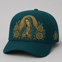Cappello da Baseball Personalizzato con Stampa Vintage in Stile Old English, 5 Pannelli, Visiera Curva, Stile Dad Hat, Streetwear Urbano West Coast, Vendita all'Ingrosso