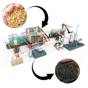 Beston Group Biochar Pyrolysis Kiln Biochar Making Machine Rice Husk Carbonization Furnace to Charcoal