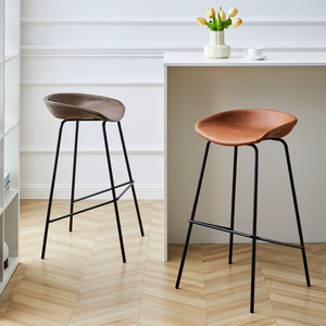 Taburete de Bar de Hierro Forjado, Estilo Nórdico, Moderno y Minimalista, Silla Alta para Cafeterías y Uso Comercial - Product Image 3