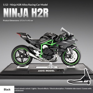 โมเดลรถมอเตอร์ไซค์ Hot 1 12 Ninja H2R อัลลอยด์ ของตกแต่งแฟชั่น ของประดับตกแต่ง เหมาะเป็นของขวัญวันเกิดสำหรับแฟนหนุ่ม ผู้ที่ชื่นชอบมอเตอร์ไซค์ - Product Image 6