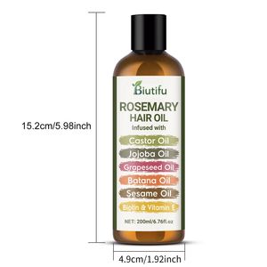 Huile capillaire à la rosemaine Biutifu 200ml infusée d'huile <span class=keywords><strong>de</strong></span> ricin, <span class=keywords><strong>de</strong></span> jojoba et <span class=keywords><strong>de</strong></span> batana pour la croissance et la nutrition des cheveux, tous types <span class=keywords><strong>de</strong></span> cheveux - Product Image 2