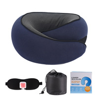 Oreiller de Voyage Portable en Mousse à Mémoire de Forme Massant, Conception Brevetée pour Voitures Avions Camping, Impression de Logo, Support de Tête Lavable