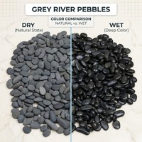 Piedras Decorativas de Río Negras Naturales Lavadas, 3-5cm/5-8cm, Diseño Japonés para Jardinería, Paisajismo, Caminos y Cobertura del Suelo