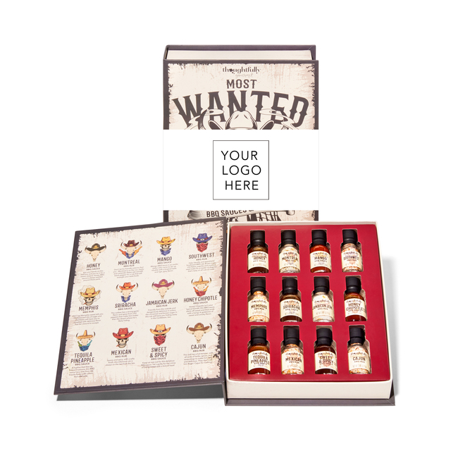 Most Wanted Halal Bulk BBQ Sauces and Rubs Gift Set of 12 in Novel Book-Shaped Box