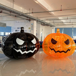 Citrouille gonflable géante d'Halloween, décoration effrayante pour la cour, la pelouse, le jardin, accessoires pour maison hantée |   Décorations <span class=keywords><strong>de</strong></span> vacances en plein air - Product Image 2