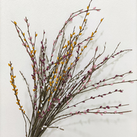 Blumenarrangement-Zubehör Künstliche Silberweidenzweige Dekorative Künstliche Silberweidenfrucht