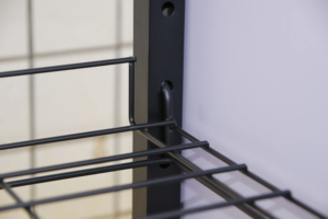 Bán Hot đen dây kim loại lưới hiển thị đứng Heavy Duty siêu thị hiển thị kệ với Caster kệ - Product Image 5