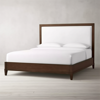 Lit de luxe en bois pour intérieur, ensembles de meubles de chambre à coucher, lit plateforme king size en bois
