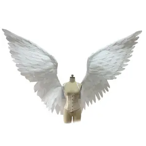 Custom white oversized giant photographic angel wings