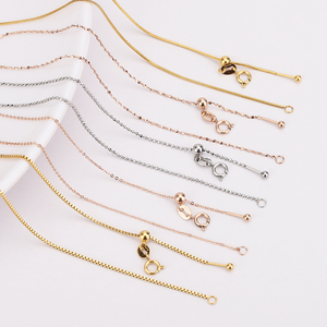 Necklace Fashion Jewelry 18K <strong>Gold</strong> Plated Custom Needle <strong>Ball</strong> Pendants Stainless Steel Unisex Adjustable Snake <strong>Chain</strong> Necklace - Product Image 5