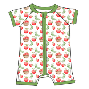 Milk Silk Baby <b>Short</b> Sleeve Zipper Romper,Custom Print Toddler Boy Summer <b>Onesie</b> - Product Image 2