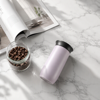 Mug à café en acier inoxydable à double paroi isolé sous vide, tasse de voyage réutilisable avec couvercle
