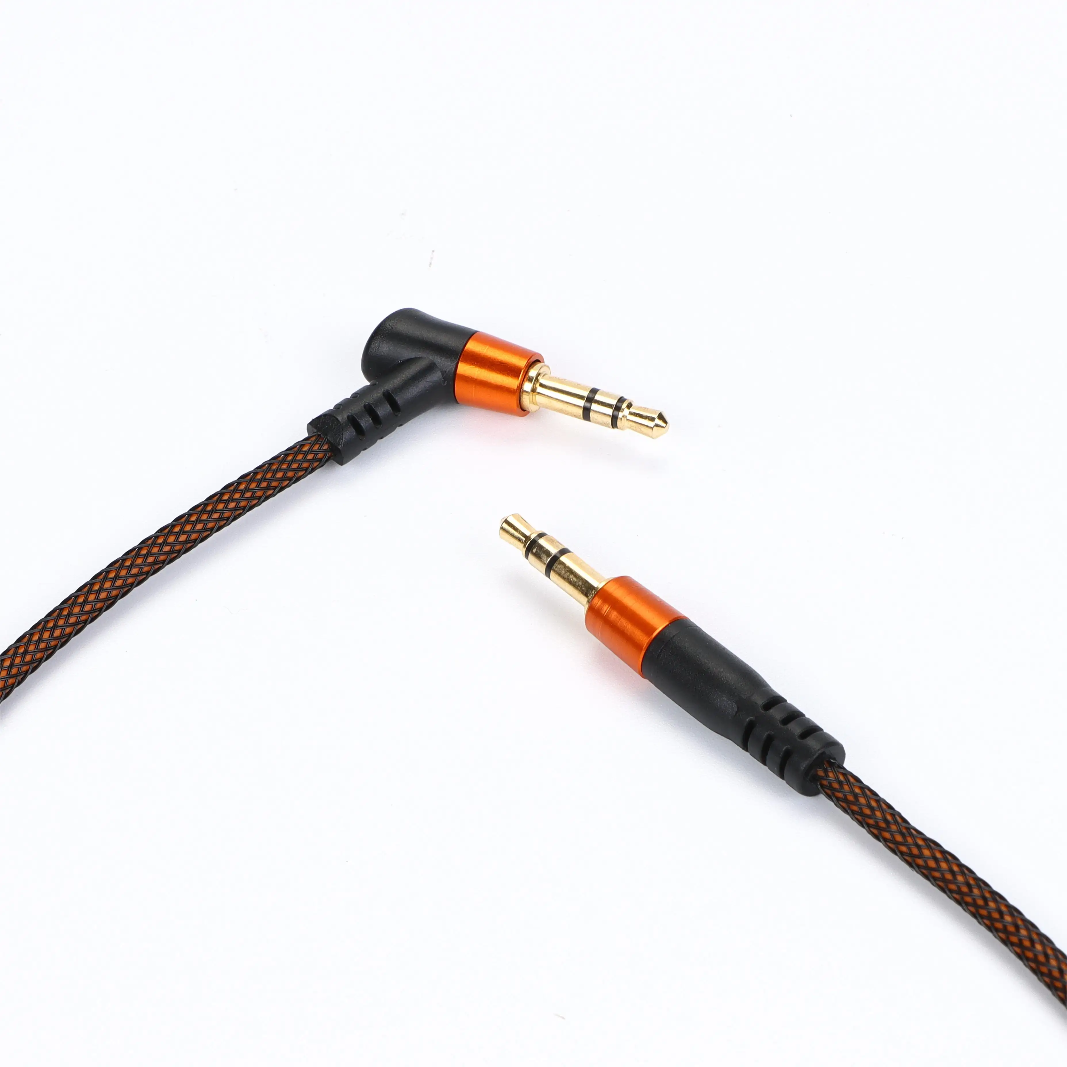 premium nylon jack 3.5 audio cable 3.5mm male to male stereo car aux cable for car cellphone headset speaker