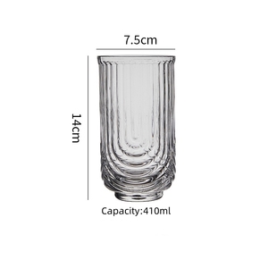Bicchiere in Vetro Rotondo per Americano Ghiacciato, Capacità 410-550ml, Ecologico e Portatile, Stile Americano per Casa, Regalo, Ristorante e Hotel - Product Image 5