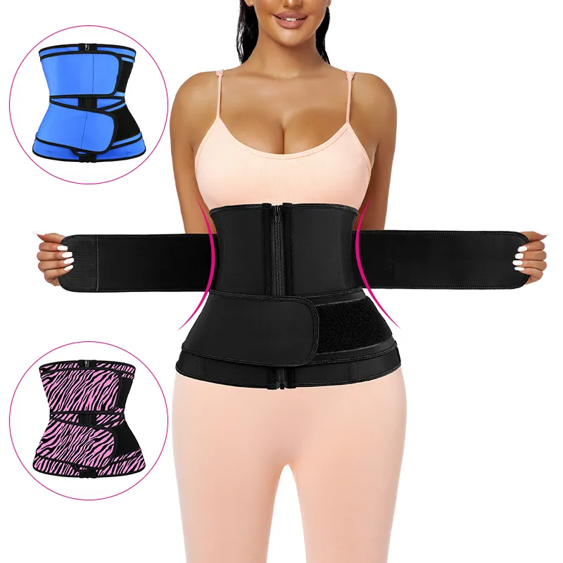 NANBIN Qualität Neues Private Label Double Straps Latex Wrap Waist Trainer Korsett