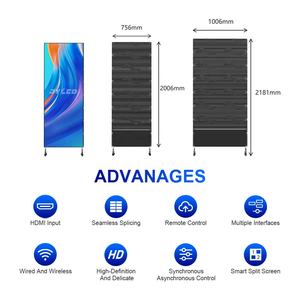 Écran d'affichage LED portable et pliable HD P1.25 pour publicité intérieure, avec contrôle Wi-Fi, pour affiches <span class=keywords><strong>vidéo</strong></span> personnalisées - Product Image 3