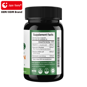 Fabricante de Cápsulas de Quercetina y Bromelina al por Mayor con Vitamina C, Sin GMO, Sin Gluten, 90 Cápsulas de Quercetina y Bromelina - Product Image 5