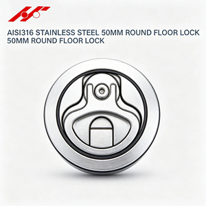 Hydro Marine Yacht Stainless Steel <b>Hose</b> Floor Buckle Hatch Latch Flush Turning Lift Handle and Ring Turning <b>Lock</b> Hardware Access - Product Image 2