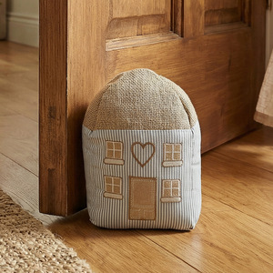 Fabric Cottage Design Doorstop <b>Light</b> Blue Pink House Decorative Beanbag Windproof Anti Collision Household Ornament - Product Image 2
