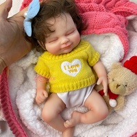 Poupées Reborn Bébé Fille en Silicone de 12 Pouces, Mignonnes et Miniatures, avec Cheveux Implantés, Jouets Compagnons Réalistes et Anatomiquement Corrects