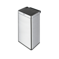 Poubelle à capteur automatique intelligente en acier inoxydable de 50 L, grande capacité, pour cuisine, maison, chambre, usage intérieur