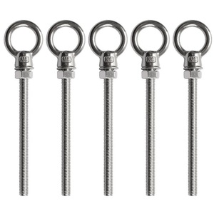 Pernos de ojo de acero inoxidable M6 M8 M10 M12 M20 con tuercas para la industria de la construcción - Product Image 1