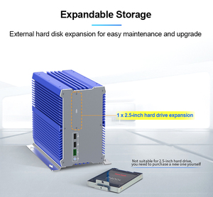 12th Gen hộp công nghiệp máy tính không quạt nhúng N97 với i5/i7 6 * COM 2 Lan 6 * USB DC 12-24V Hệ thống <span class=keywords><strong>Barebone</strong></span> - Product Image 3