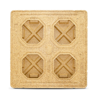 Palette en bois recyclé, durable, réutilisable, robuste, moulée, double face, pour l'industrie, 4 voies, 1200x1000x142mm, best-seller