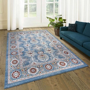 Alfombra de área marrón/roja abstracta moderna personalizada hecha a máquina, pila de bucle de nailon, diseño impreso único - Product Image 2