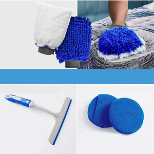 Kit de nettoyage extérieur et intérieur 14 pièces avec serviettes, brosse de perçage, grattoir de vitres et boîte de rangement – Équipement de lavage compact - Product Image 5