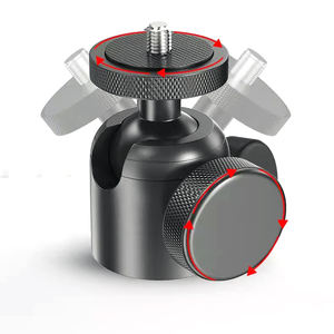 Con 1/4 3/8 rosca montaje cabeza <span class=keywords><strong>de</strong></span> bola panorama trípode <span class=keywords><strong>Mini</strong></span> aleación <span class=keywords><strong>de</strong></span> aluminio 360 grados giratorio DSLR soporte <span class=keywords><strong>de</strong></span> cámara soporte <span class=keywords><strong>de</strong></span> luz LED - Product Image 6