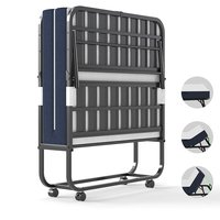Lit pliant en acier réglable de taille King Bizoe BZ0087 au design moderne, portable et économique pour le salon - Vente chaude