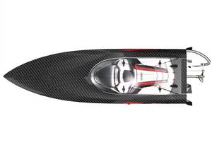 Barco teledirigido UDiRC UDI022, 50 km/h, alta velocidad, resistente al agua, radiocontrol de 2.4 GHz, barco de juguete de acero aleado con motor sin escobillas. - Product Image 3