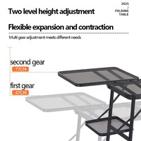 Mesa plegable Modular IGT de aluminio de lujo de alta calidad, portátil, plegable, para acampar, senderismo, pesca al aire libre, comedor, mesa para eventos