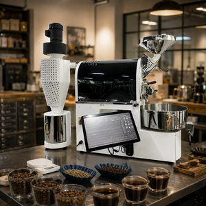 เครื่องคั่วกาแฟไฟฟ้า 1 กก. ผลิตในจีน เครื่องคั่วกาแฟเชิงพาณิชย์ 1 กก. พร้อมฟังก์ชั่นอบแห้งและคั่ว ราคาดี - Product Image 1