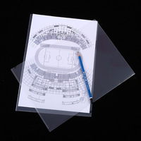 Organizador de documentos en forma de L de una sola pieza, protector de documentos de dos páginas, archivador transparente A4, 31x22cm