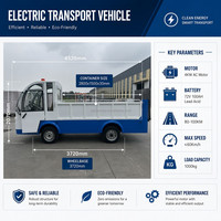 Véhicule de transport électrique robuste à 4 roues avec hayon hydraulique pour la livraison logistique de marchandises, batterie 72V100AH, autonomie 80-100KM